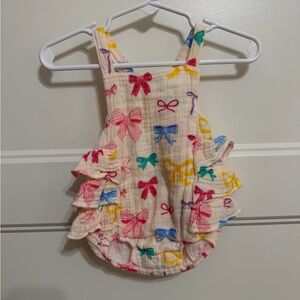 Angel Dear Multicolor Bow Print One Piece